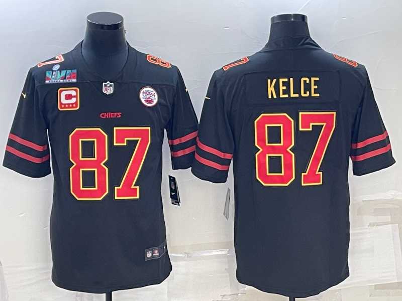 Men's Kansas City Chiefs #87 Travis Kelce Black Red Gold Super Bowl LVII Patch And 4-star C Patch Vapor Untouchable Limited Stitched Jersey,We sell and wholesale Men's Kansas City Chiefs #87 Travis Kelce Black Red Gold Super Bowl LVII Patch And 4-star C Patch Vapor Untouchable Limited Stitched Jersey on line form chian!